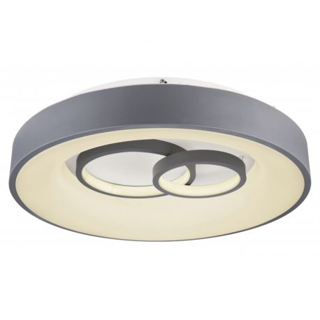 Plafoniere - Plafoniera LED dimabila cu telecomanda design modern MAVY alb/gri