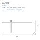 Aplice, corpuri de iluminat pentru pereti - Aplica de perete LED SABRE negru, 61cm