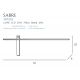 Aplice, corpuri de iluminat pentru pereti - Aplica de perete LED SABRE negru, 91cm