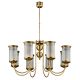 Candelabre, Lustre - Candelabru 8 brate design clasic din alama OLZANO