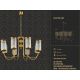 Candelabre, Lustre - Candelabru 8 brate design clasic din alama OLZANO