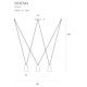 Pendule, Lustre suspendate - Lustra cu 3 pendule suspendate SISTEMA III