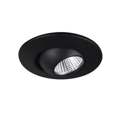 Spoturi tavan fals - Spot LED directionabil incastrabil tavan fals YUCA ROUND TILTED negru