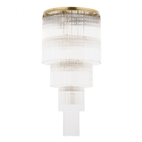 Lustre aplicate - Lustra design LUX diametru 35cm din alama decorata cu sticla Filago