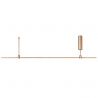 Sistem tubular magnetic-decorativ GRAMMI 03 H-35cm, auriu satinat
