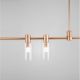 Lustre / Pendule spatii comerciale - Sistem tubular magnetic-decorativ GRAMMI 03 H-75cm, auriu satinat