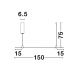 Lustre / Pendule spatii comerciale - Sistem tubular magnetic-decorativ GRAMMI 03 H-75cm, auriu satinat