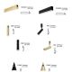 Lustre / Pendule spatii comerciale - Sistem tubular magnetic-decorativ GRAMMI 03 H-75cm, auriu satinat