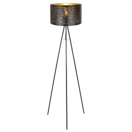 Lampadare - Lampadar cu trepied design modern TUNNO negru, auriu