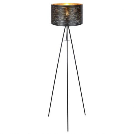 Lampadare - Lampadar cu trepied design modern TUNNO negru, auriu
