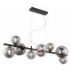 Pendule, Lustre suspendate - Lustra cu 9 surse de lumina design modern RIHA fumurie