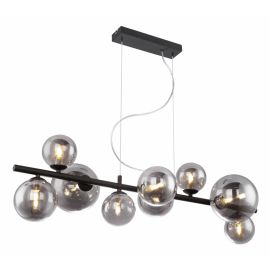 Pendule, Lustre suspendate - Lustra cu 9 surse de lumina design modern RIHA fumurie