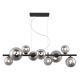 Pendule, Lustre suspendate - Lustra cu 9 surse de lumina design modern RIHA fumurie