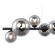 Pendule, Lustre suspendate - Lustra cu 9 surse de lumina design modern RIHA fumurie