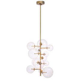 Candelabre, Lustre - Lustra design LUX cu 13 surse de lumina Ezra alama antic