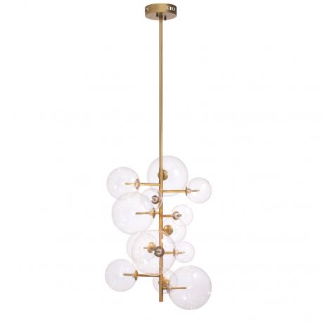 Candelabre, Lustre - Lustra design LUX cu 13 surse de lumina Ezra alama antic