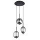 Pendule, Lustre suspendate - Lustra cu 3 pendule design modern BLACKY fumuriu