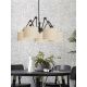 Candelabre, Lustre - Lustra moderna cu 5 brate articulate Amsterdam abajur light linen