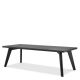 Mese dining - Masa design LUX din lemn de stejar Biot negru, 240x100