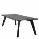 Mese dining - Masa design LUX din lemn de stejar Biot negru, 240x100