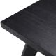 Mese dining - Masa design LUX din lemn de stejar Biot negru, 240x100