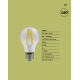 Becuri E27 - Bec LED decorativ cu filament E27 4W 2700K