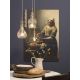 Pendule, Lustre suspendate - Lustra, Pendul elegant din sticla Brussels transparent/gold, drop