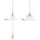 Pendule, Lustre suspendate - Lustra, Pendul elegant din sticla Brussels transparent/gold, drop