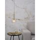 Pendule, Lustre suspendate - Lustra, Pendul elegant din sticla Brussels transparent/gold, drop