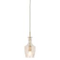 Lustra, Pendul elegant din sticla Brussels transparent/gold, straight