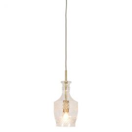 Pendule, Lustre suspendate - Lustra, Pendul elegant din sticla Brussels transparent/gold, straight