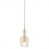 Lustra, Pendul elegant din sticla Brussels transparent/gold, straight