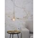 Pendule, Lustre suspendate - Lustra, Pendul elegant din sticla Brussels transparent/gold, straight