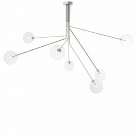 Candelabre, Lustre - Lustra dimabila design LUX cu 7 brate Topaz nickel