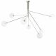 Candelabre, Lustre - Lustra dimabila design LUX cu 7 brate Topaz nickel