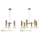 Candelabre, Lustre - Lustra design minimalist cu 3 surse de lumina Cannes gold, S