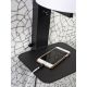 Aplice, corpuri de iluminat pentru pereti - Aplica cu raft, mufa USB si abajur textil alb Florence