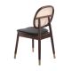 Scaune - Scaun design LUX din lemn cu spatar de rattan Walnut