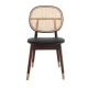 Scaune - Scaun design LUX din lemn cu spatar de rattan Walnut