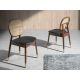 Scaune - Scaun design LUX din lemn cu spatar de rattan Walnut