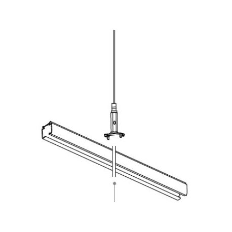 Becuri si accesorii - Kit suspendare tavan Sina LINK TRIMLESS KIT PENDANT NO ROSONE 3 MT BK