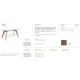 Mese dining - Masa dining design deosebit Walnut Wood, 160x95cm