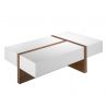 Masuta eleganta design LUX cu spatiu de depozitare Glossy White