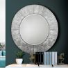 Oglinda decorativa AURORA ROUND 100cm, argintie