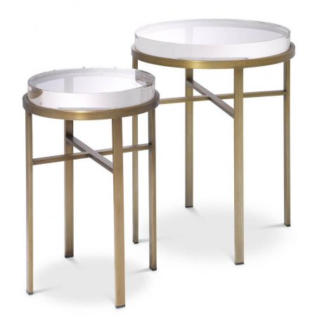 Masute Living - Set de 2 masute laterale design LUX Hoxton alama