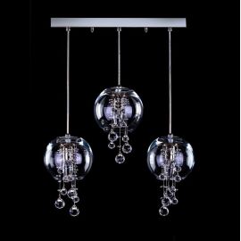 Lustre Cristal Bohemia - Lustra deosebita design LUX cu 3 pendule TALE OF RAIN 01-CH