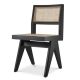 Scaune - Scaun design clasic din lemn si rattan Niclas, negru