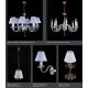 Lustre Cristal Bohemia - Candelabru LUX 8 brate design modern ORBIT 01-CH