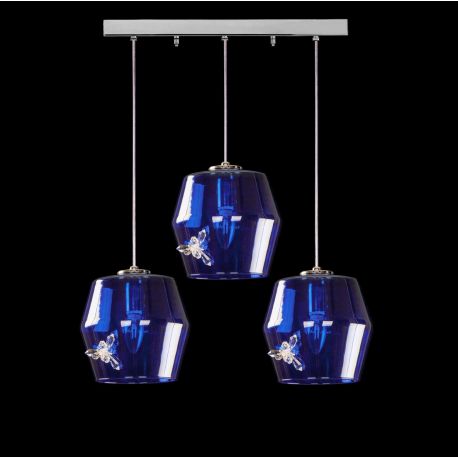 Lustre Cristal Bohemia - Lustra cu 3 pendule design LUX NIGHT SKY 07-CH