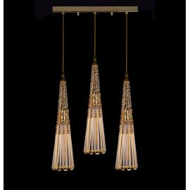 Lustre Cristal Bohemia - Lustra cu 3 pendule cristal Bohemia design LUX AMADEUS 03-CH
